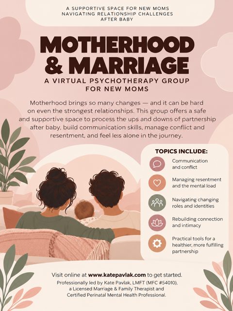 Motherhood and Marriage group flyer